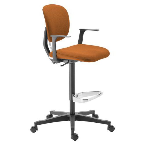 Siège Haut Egok cale Rein Repose Pied Tapissé Rouille