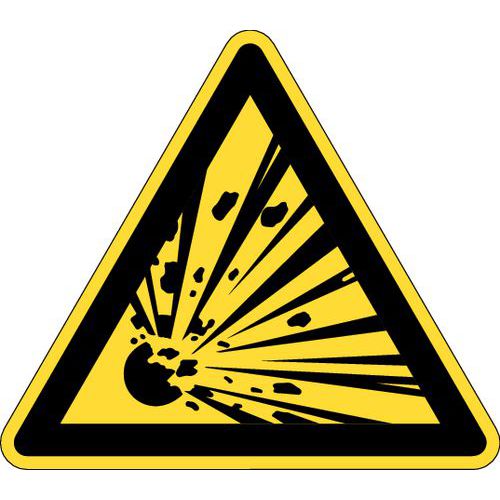 Brady - Panneau Danger Matières Explosives Rigide Polypropylène Triangle 200mm ISO 7010