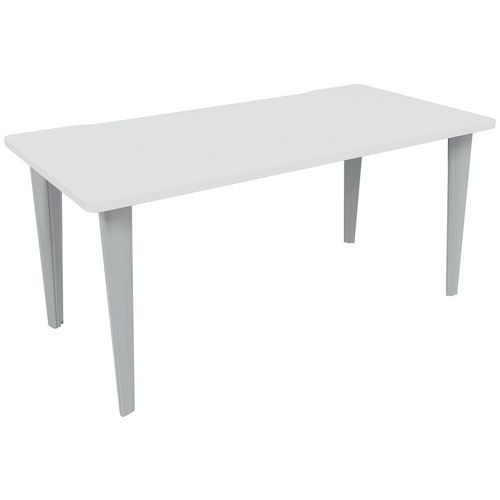 Bureau Evidence L.140 X P.80 Cm Blanc Pied Alu