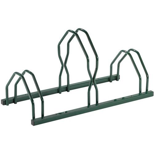 Support 3 Velos Sur 2 Niveaux Cote à Cote Pei Nt Vert