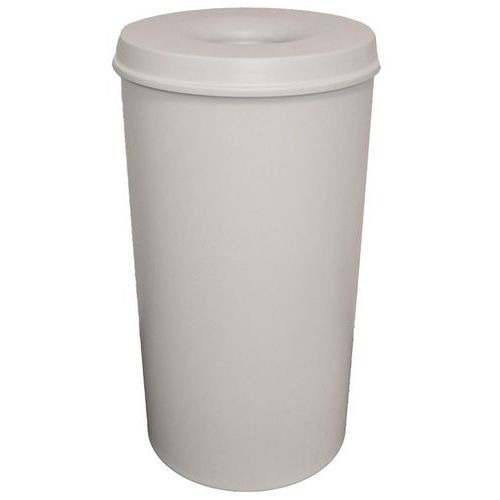 Poubelle Anti-feu 50l Gris Clair