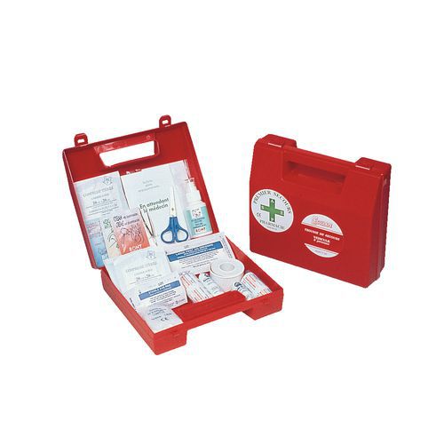 Coffret de secours 4 à 8 personnes - Polypropylène rouge Coffret de secours 4 à 8 personnes - Polypropylène rouge