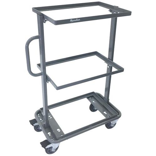 Chariot Acier Pour Bacs - Cadres -capacité 200 Kg - Manutan