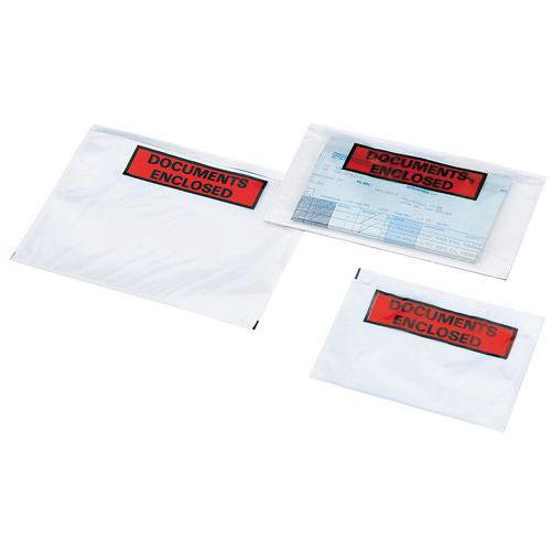 Lot de 100 - Pochette A4 porte-documents adhésives transparente - Pochette  d'Expédition autocollante pour petit colis 315 x 225 mm (A4 non plié )  Pochette collante C4 pour insertion des documents pour