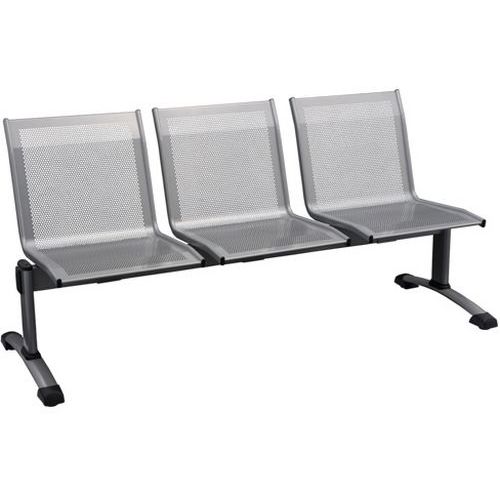 Banc 3 Sieges - Acier - Gris