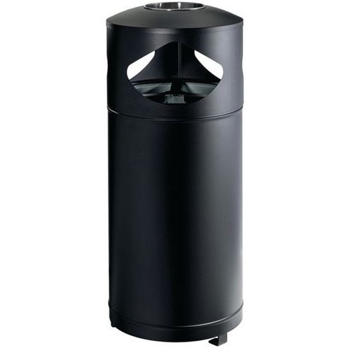 Cendrier Corbeille Tri Sélectif Station City - Noir - 3x35l