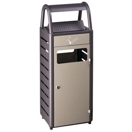 Cendrier Corbeille Acier Ginevra - 24l - Gris Clair