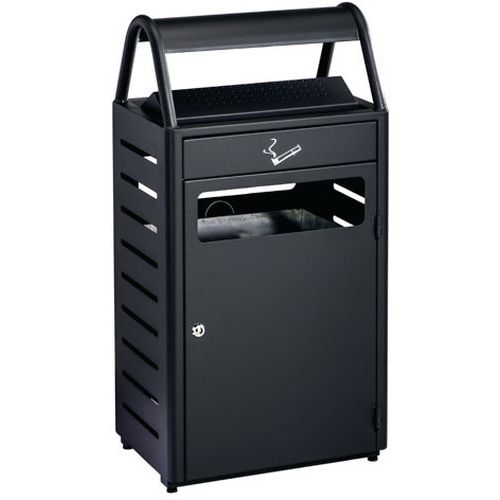 Cendrier Corbeille Acier Ginevra - 48 L - Gris Foncé