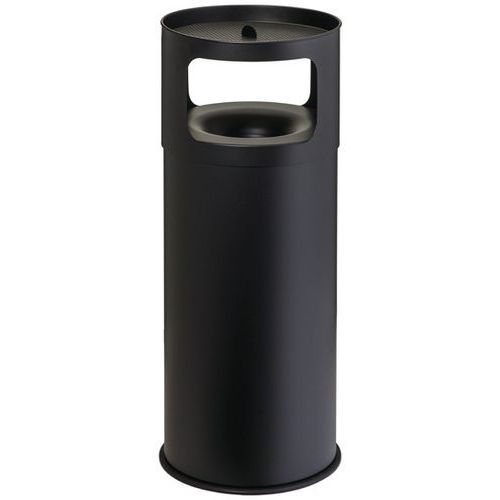 Cendrier Corbeille Avec Tête Étouffoir - 90 L - Noir