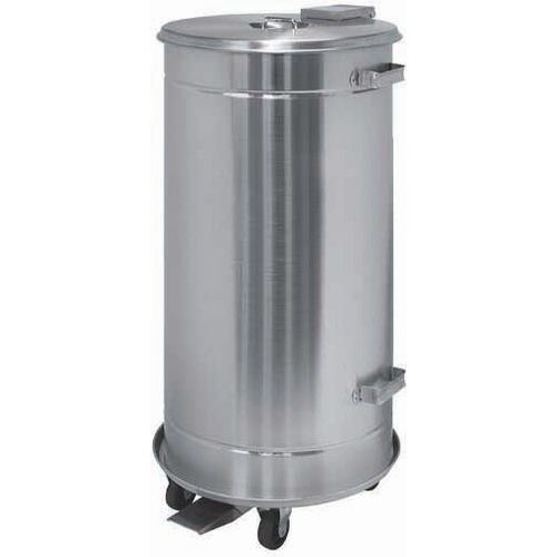 Conteneur Mobile à Pédale Étanche Inox Aisi 304 - 90 L