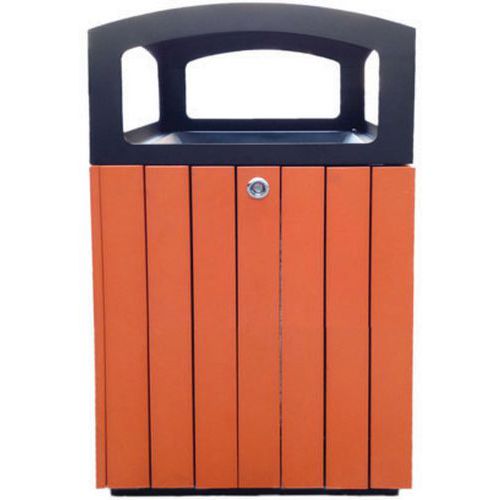 Corbeille D'extérieur à Papier Flora - 70 L - Orange