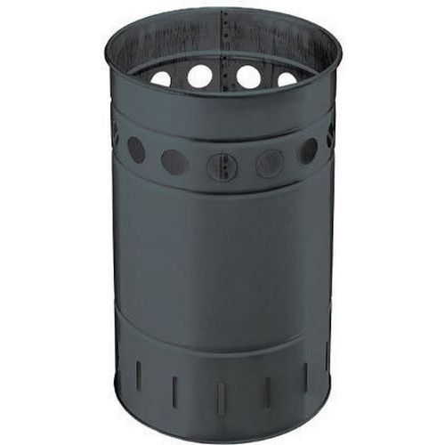 Corbeille Acier Galvanisé 35 L - Gris Foncé