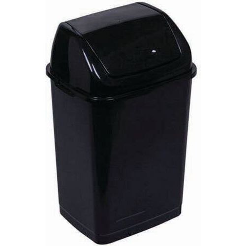 Medial - Poubelle à couvercle basculant Rif Basic - Noir 35L - Plastique Polypropylène - Intérieur/Extérieur