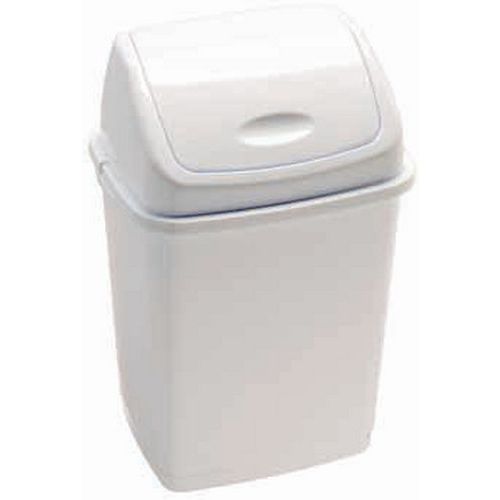 Poubelle D'extérieur à Couvercle Basculant Rif Basic - Blanc - 18 L