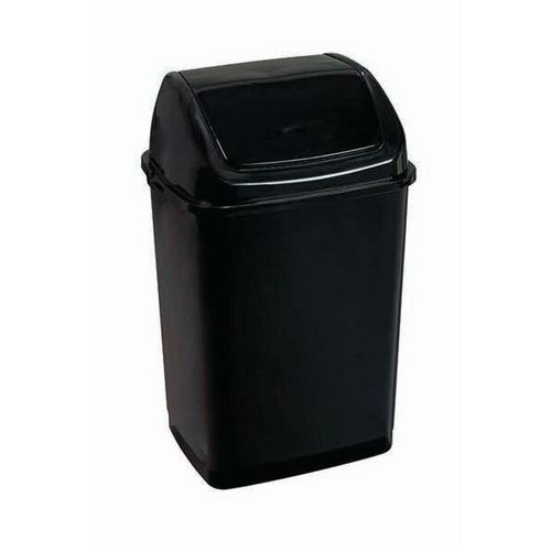 Medial - Poubelle à couvercle basculant Rif Basic - Noir 35 L - Plastique Polypropylène - Intérieur/Extérieur