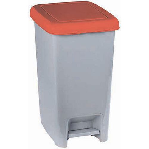 Poubelle à Pédale Avec Couvercle Coloré - Rouge