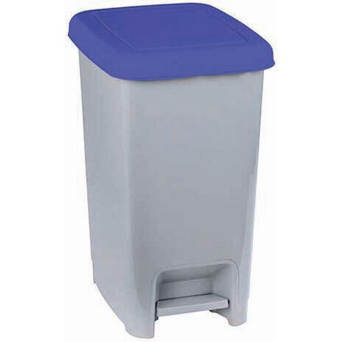 Poubelle à Pédale Avec Couvercle Coloré - Bleu - 4 Pièces