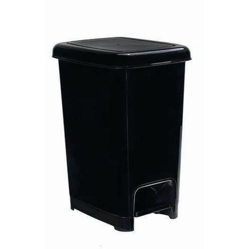 Medial - Poubelle à pédale Slim 10L Noir - Polypropylène - Compacte et Pratique