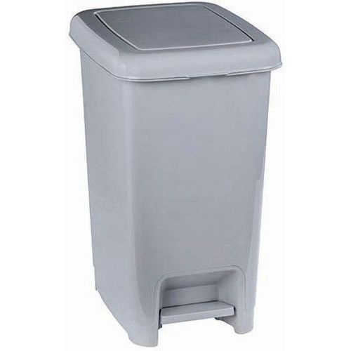 Poubelle à Pédale Slim Polypropylène - Gris - 25 L