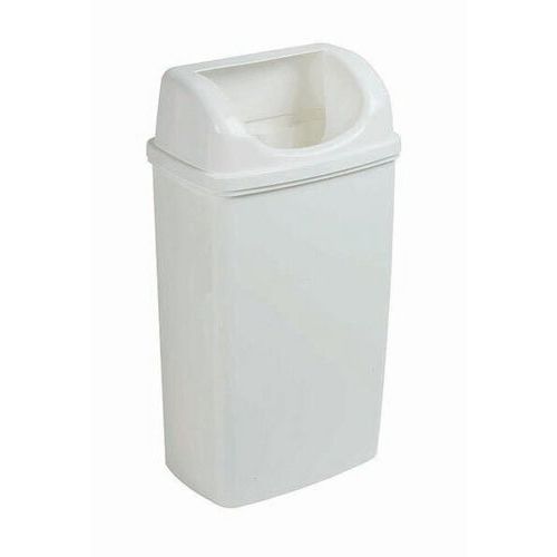 Poubelle Couvercle Dissimulant Basica Slot - Blanc - 50 L