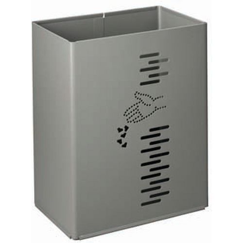 Medial - Poubelle rectangulaire pivotante Pivo - Gris 24 L - Acier Durable - Idéale Intérieur/Extérieur