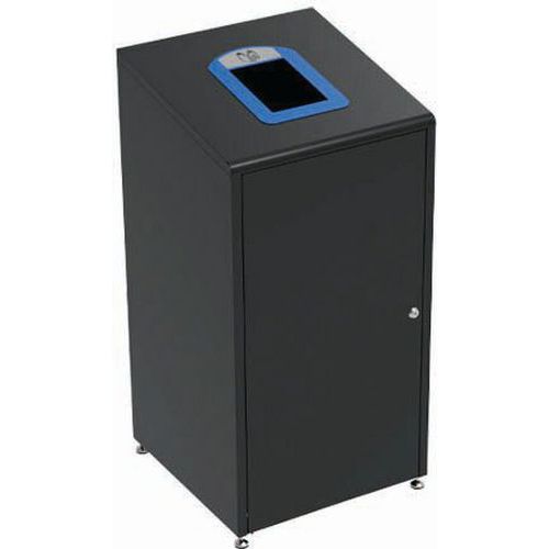 Structure Borne à Déchets Modulaire Acier Poudré Noir 120 L