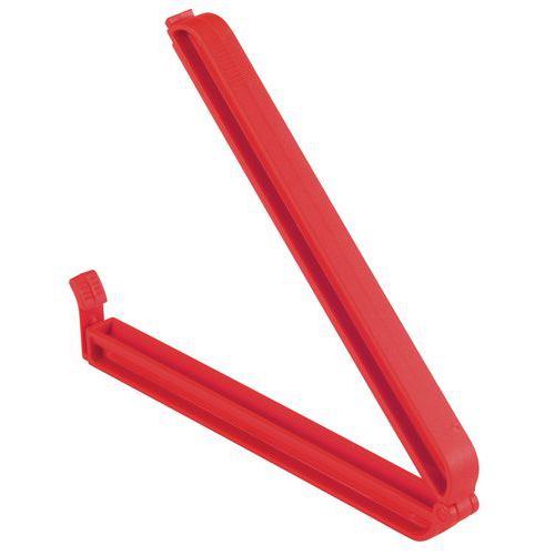 Pince WeLoc PA150 Rouge - 178mm - Zytel - Usage Alimentaire - Idéale pour Grands Sachets