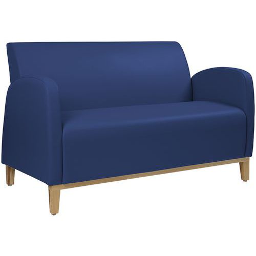 Canapé 2 Places Marsan Pied Hêtre Enduit Pvc Nuit