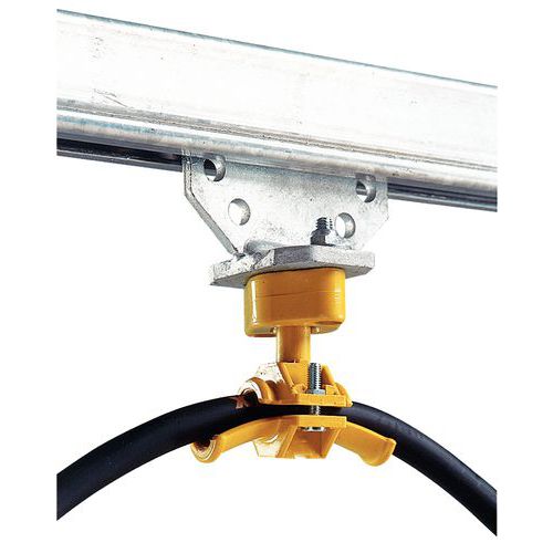 Chariot mobile pour potence légère - Profilé C 40x40mm - Accessoire porte-câbles - 0.52 kg