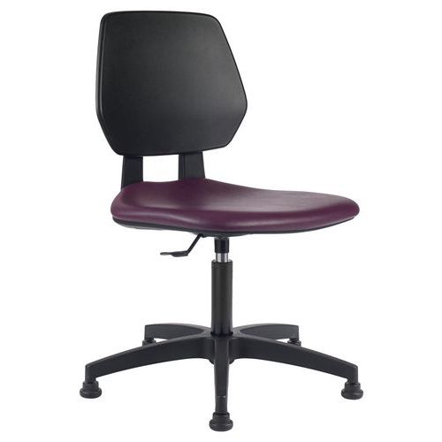 Chaise Tyka - Dossier Polyuréthane Assise Myrtille sur Patins - GGI