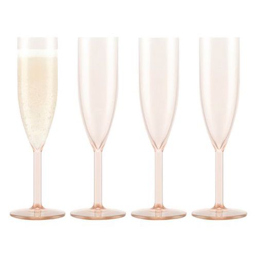 Flutes à Champagne En Plastiqueréutilisable0.12l Rose-oktett-bodum