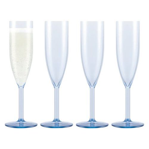 Flutes à Champagne En Plastiqueréutilisable0.12l Bleu-oktett-bodum