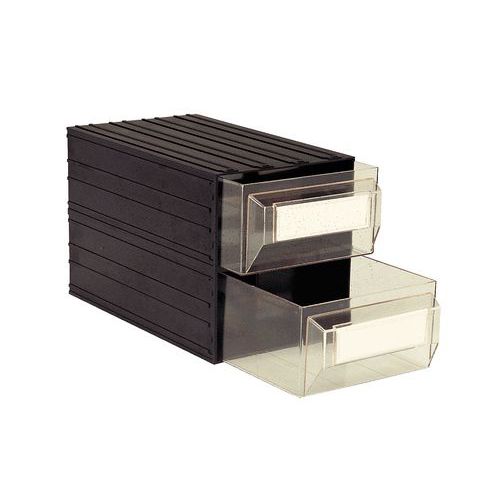 Blocs De 2 Tiroirs Transparent Pour Rayo Lxlh =238x400x262