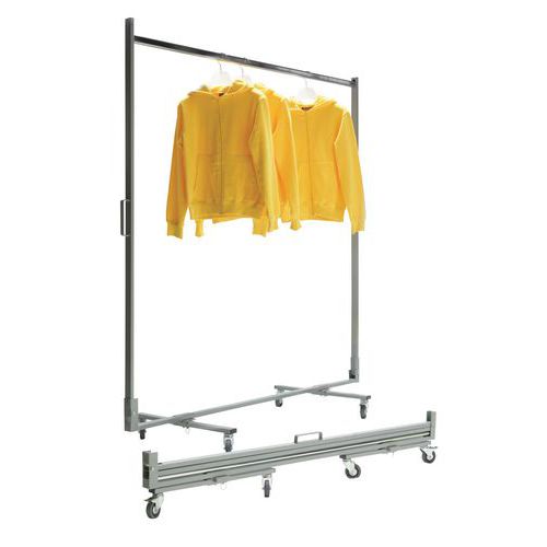 Portant mobile pliant - charge 40 kg Portant mobile pliant - charge 40 kg