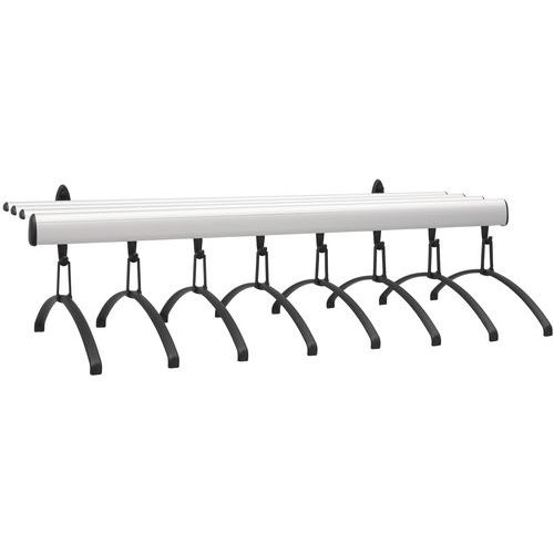 Portemanteau Mural Argent Largeur:100 Cm