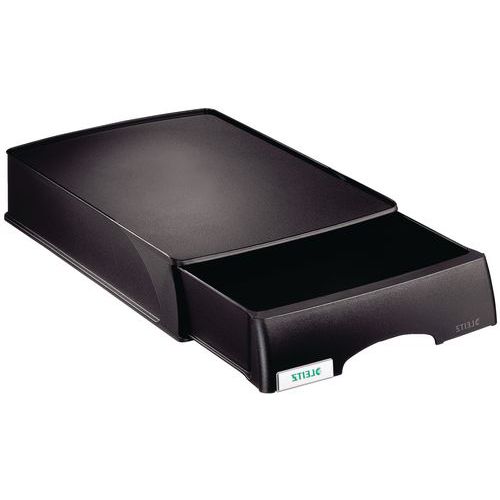 Bac à Courrier Noir Mdl:tiroir H Ht:7 Cm