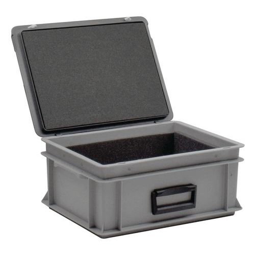 UTZ - Mallette de Rangement 15L 400x300x184mm Gris Polyéthylène Haute Densité - Transport Robuste et Recyclable
