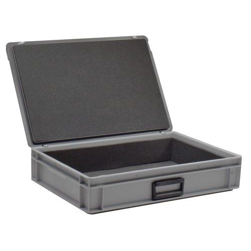 UTZ - Mallette de Rangement 20L - 600x400x135 mm - Polyéthylène Haute Densité - Gris - Transport Robuste