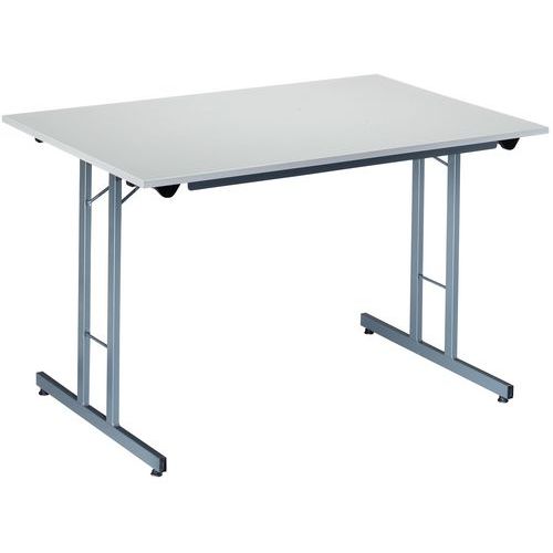 Table Pliante 120x80 Gris Pieds Gris Fonc E