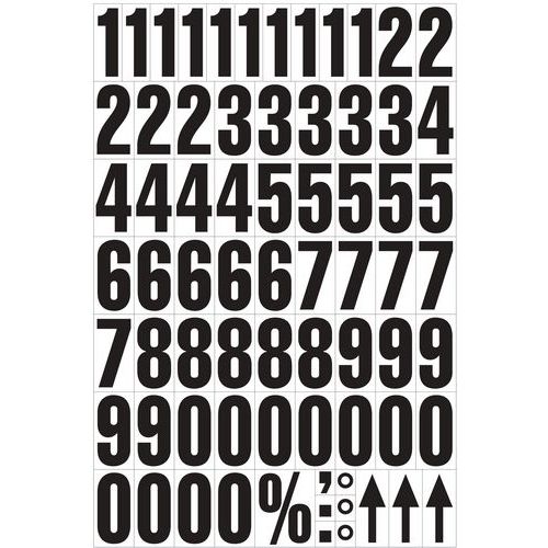Plaque De Caractères Chiffres Magnétiques Blanc - Manutan