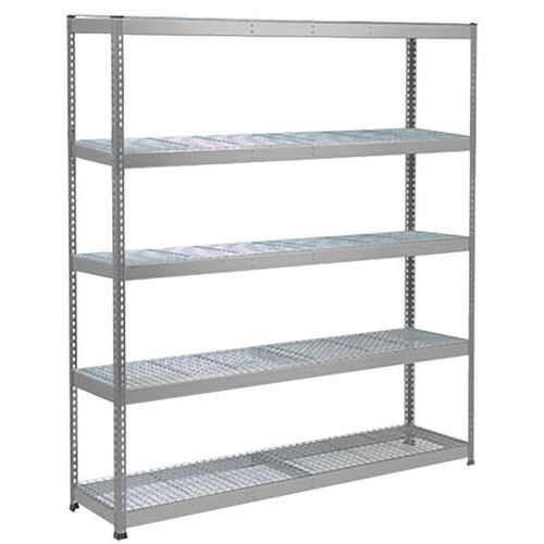 Rayonnage Rapid 1 1980x1525x915 5 Tab Grillagée Gris