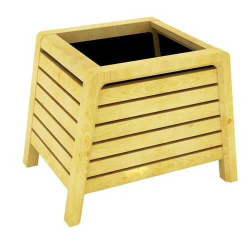 Jardinière Gaia 120x120 H81 Robinier