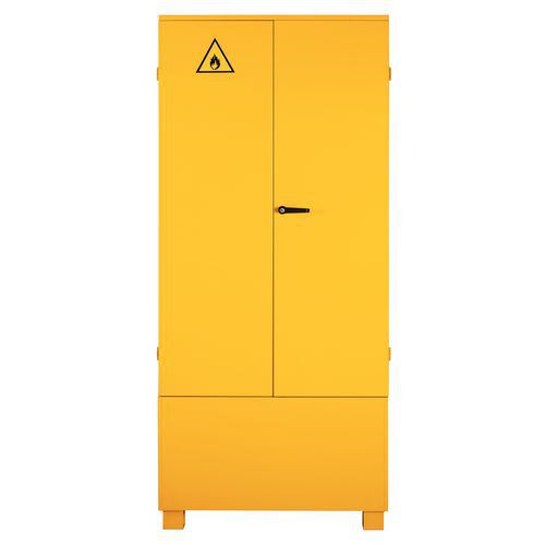 Sameto Technifil - Armoire de Sûreté 200L Acier Jaune - Rétention 200L - Pour Produits Inflammables - Livrée Montée