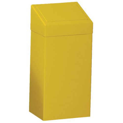 Poubelle En Métal - 50 L Jaune