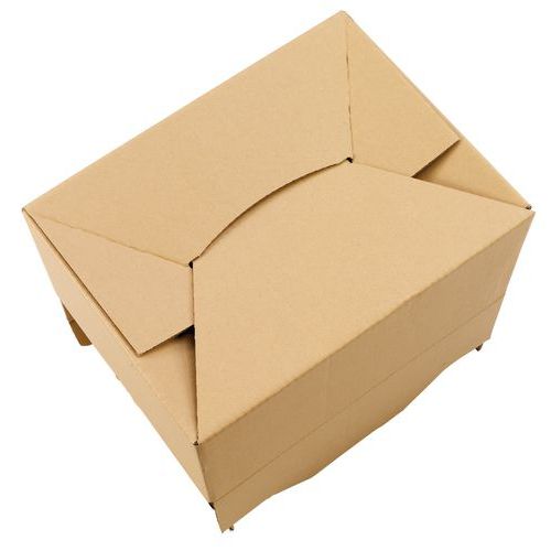 Caisse carton semi-automatique 592x392x284 mm - Kraft recyclable 100% - Idéale emballage moyen volume