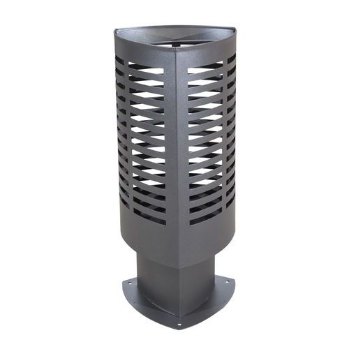 Poubelle d'extérieur Scuderia - 50 L Gris Métal - Ouverture Fente - Robuste et Durable - Idéale Entrepôt
