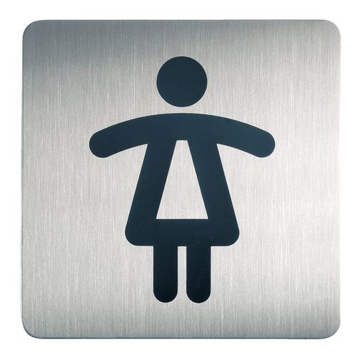 Pictogramme design carré toilette - Femmes Pictogramme design carré toilette - Femmes