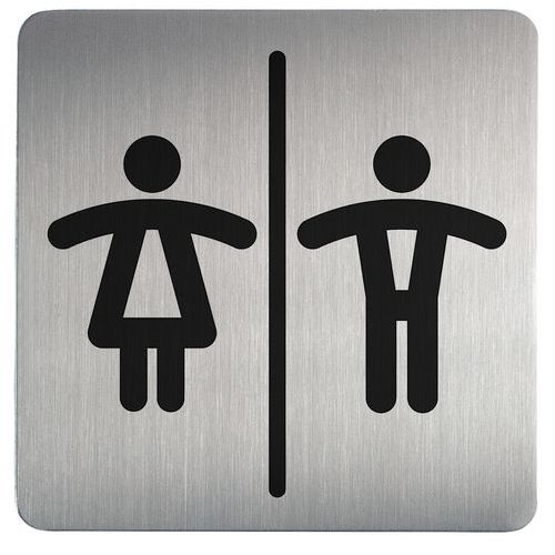 Durable 1 Pictogramme Design Carré Toilette - Hommes Et Femmes