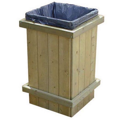 Poubelle extérieur en bois - 100 L Poubelle extérieur en bois - 100 L