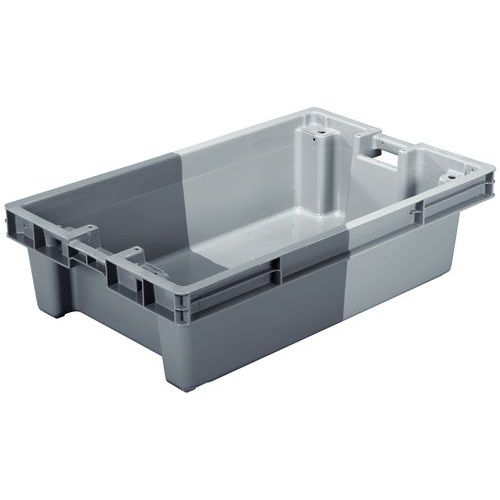 Bac Plastique Bicolore 75l. Gris/gris Clair